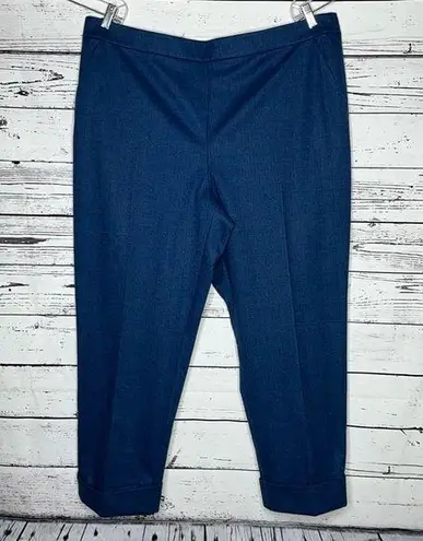 Isaac Mizrahi Estate by Live! NWOT 2X Yarn Dye Plaid Jacquard Straight Leg Pants