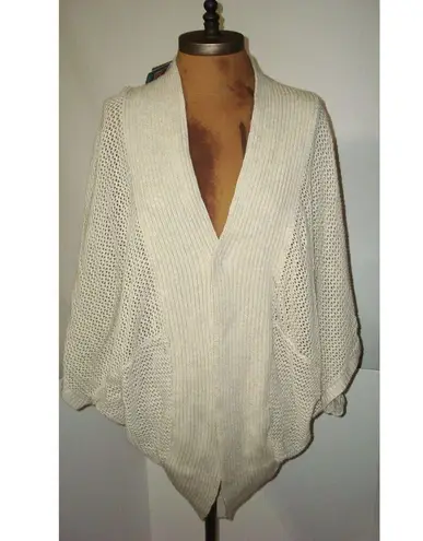 prAna NWT New Womens Beige Lima Sweater L Soft Cardigan Open Casual Organic Cott