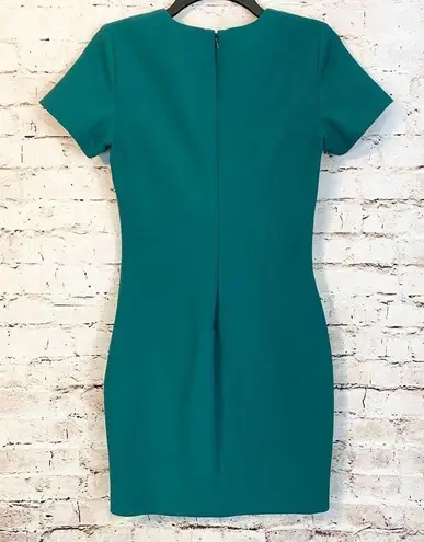 Likely  Green Ver Manhattan Smooth Slim Short Sleeve Mini Dress Bodycon Size 4