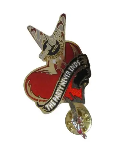 Hard Rock Hotel Heart Guitar Pin The Party Never Ends