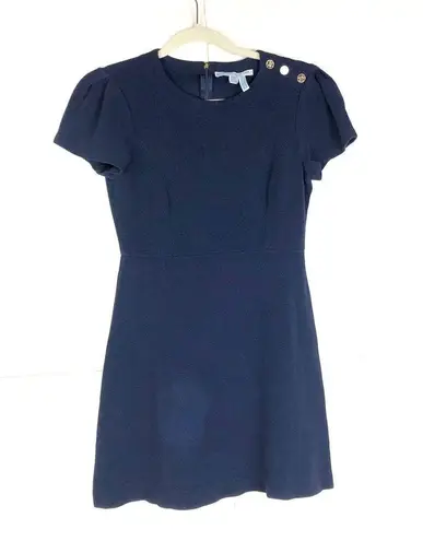 Draper James  Navy Blue Short Sleeve Mini Dress Size Small Sailor Nautical