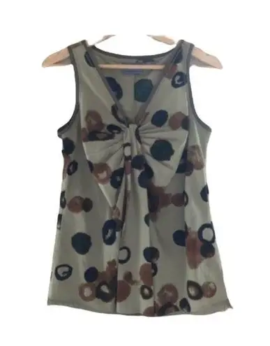 Simply Vera, Vera Wang Simply Vera Vera Wang Blue Twist Front Dotted Sleeveless Tank Top S