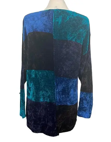 Coldwater Creek  Color-Blocked Chenille Scoop Neck Sweater Tunic