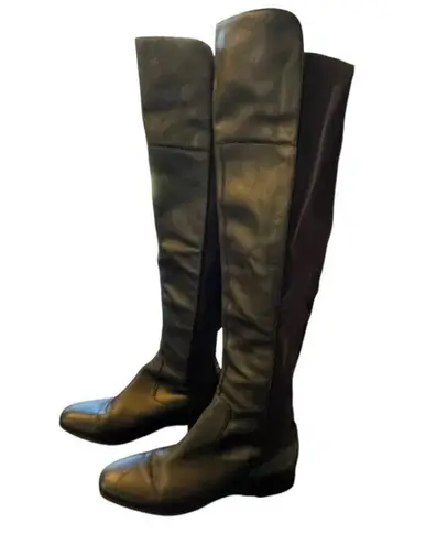 Andora OTK Boots Black Leather Stretch Louise et Cie 7M