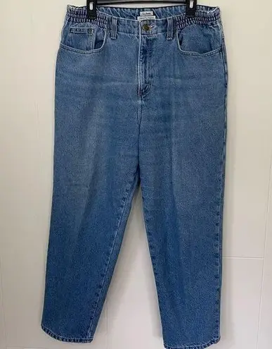 L.L.Bean  Original Fit Relaxed Flannel Lined Medium Wash Jeans ~ Size 16 PET