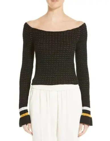 3.1 Phillip Lim 3.1 Philip Lim off the shoulder stripe trim sweater Small