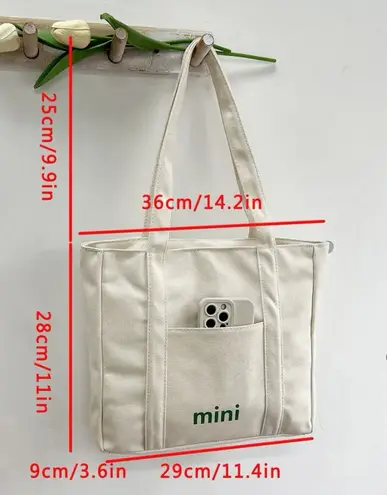 Boutique Canvas Tote Bag White