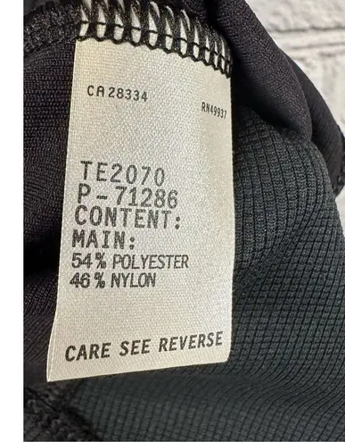 Tail Tech Waffle Tank Top Black Teal & White Edges Performance Fabric M NWT Size M