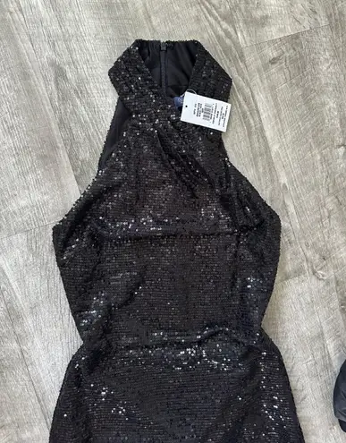 Rachel Roy NWT Sequined Cross Neck Party Cocktail MIDI Dress Size XS