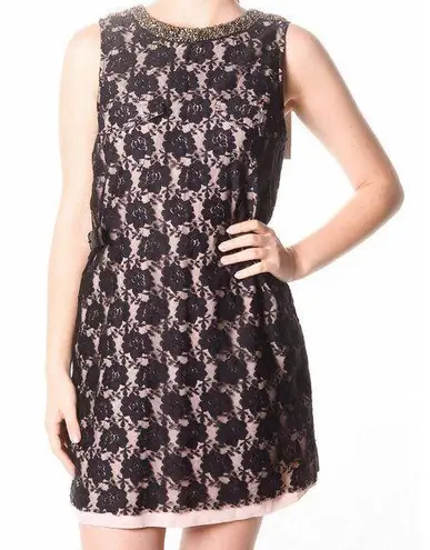 Diesel women's S nylon lace double belted embellished neck "D-IRIS" dress