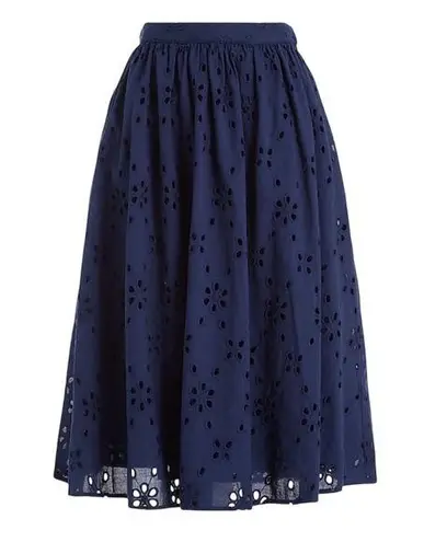 J. Crew Factory Navy Blue Eyelet Skirt Size XS