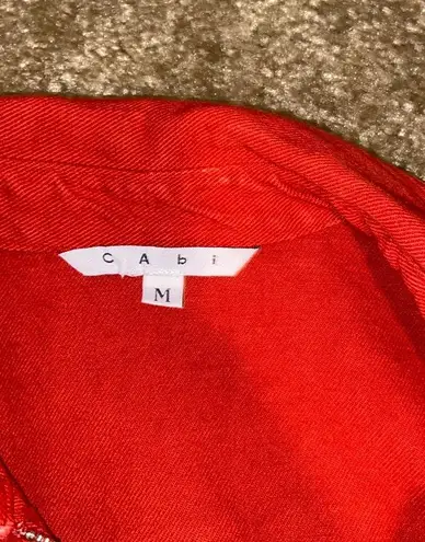 CAbi Red Denim Jacket