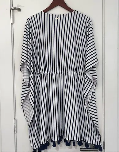 Cabana Life Navy and White Stripped Caftan with Gold Embroidery Size undefined