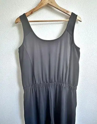 Trina Turk  | Black Jumpsuit Zip Front Tie Waist Sporty Classic Wide Strap | 14