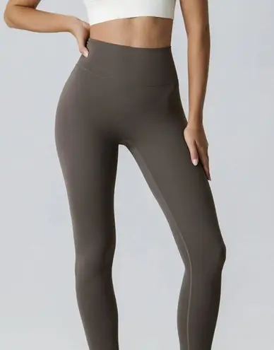 BERLOOK Dark Coffee Cut Out Leggings 24” 14 Brown Size XS