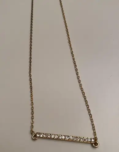 The Bar Gold and rhinestone necklace