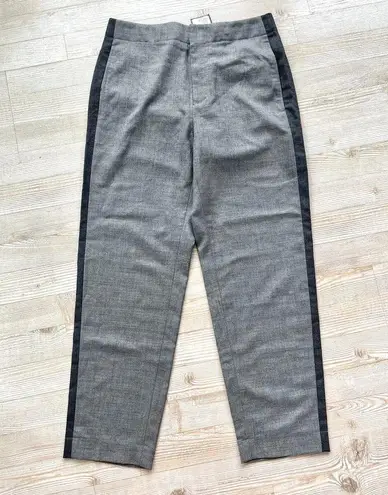 Club Monaco New  Ryanne Slim Leg‎ Colorblock Wool Pant | Grey Size 4