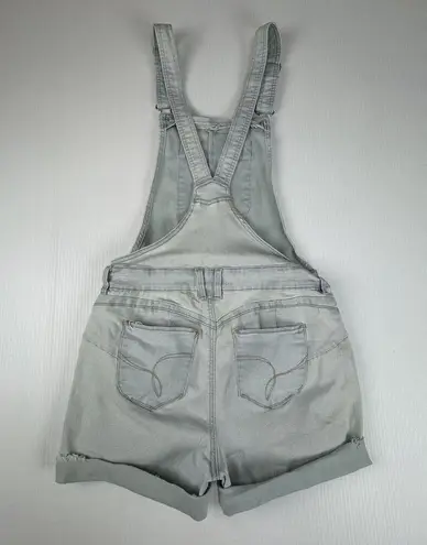 Ymi Denim Overalls Shorts Size 9 / 29 Light Wash Jean Distressed Stretch