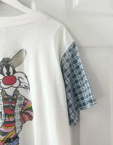 Freeze Vintage 1995 Gangsta Sylvester Baseball Button Down Tee Glitter Cap Large