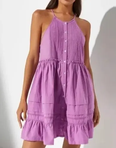 Free People Desert Days Mini Dress Dramatic Orchid Purple Size Medium Sz M New