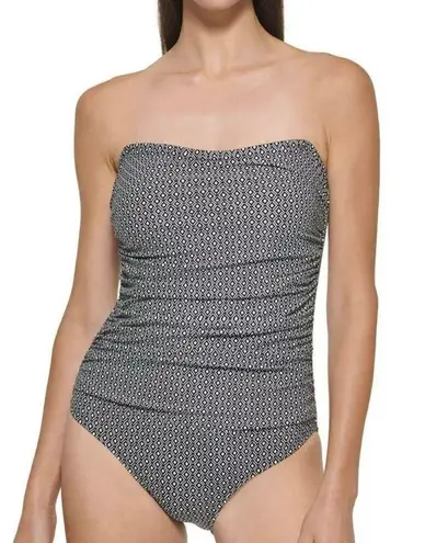 DKNY Banded Maillot One Piece Swimsuit