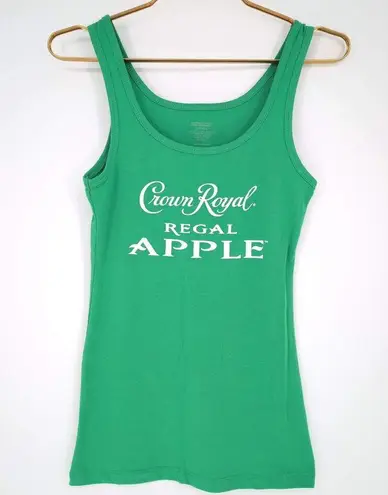 Tangerine Crown Royal Regal Apple Women's Bright Green Tank Top - Size S - GUC