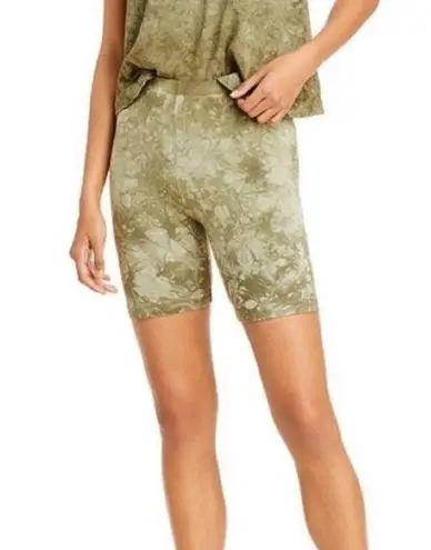 Cotton Citizen Womens Milan Green Tie Dye Terry Midi Bike Shorts Small NWT