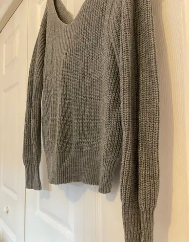 Cotton Emporium Gray low back twist chunky sweater from Size Small