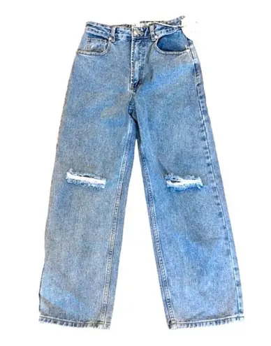 Princess Polly NWT  High Rise Ripped Jeans Denim Straight Leg 6