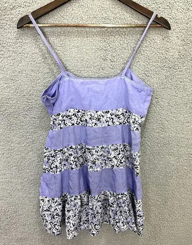 Kensie  babydoll slip dress womens small purple geometric y2k style boho coquette