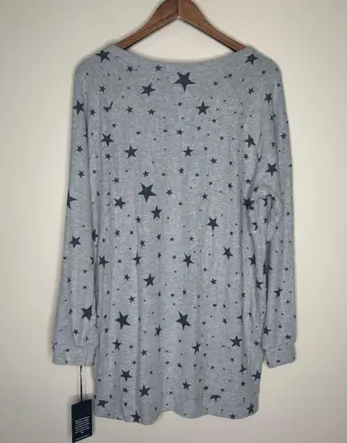 Michael Lauren Revolve Gray Star Patterned Oversized Long Sleeve Sweater