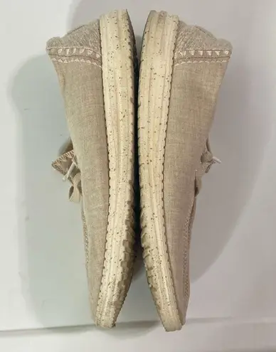Hey Dude Wendy slip on canvas shoes with embroidery in Dusty Inca size 9