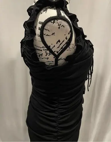 Kay Unger 90’s-Y2K corset tie front ruffle ruched sexy mini dress 🔥🔥