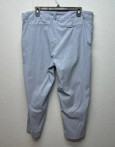 Hilary Radley Cropped Pull On Career Office Workwear Blue Pants Womens Size XXL