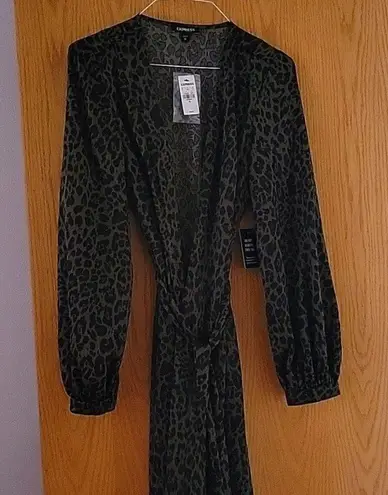 EXPRESS  Long Sleeve Robe Dress