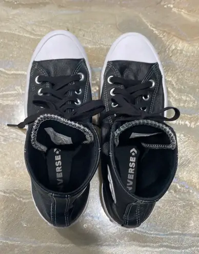 Converse All Star Lugged Leather High Top Black Sneakers Women’s 9 - Image 10