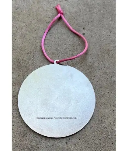 Vintage Barbie World of Barbie Pink/White Glitter Round Ornament Mattel 2022 Pink