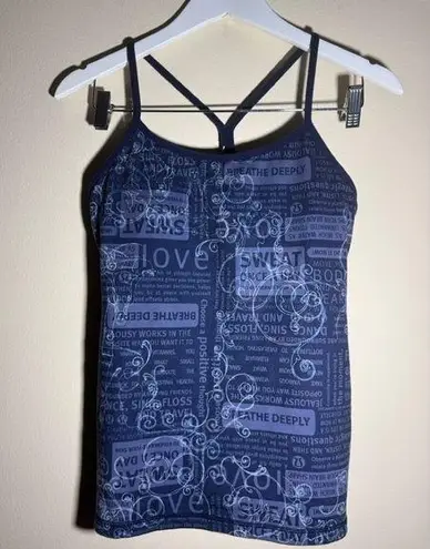 Lululemon  Power Y Tank Manifesto Blue