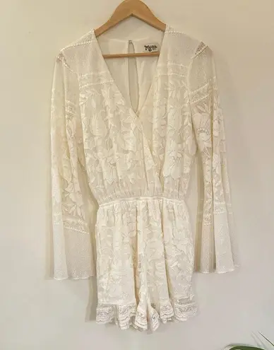 Show Me Your Mumu  White Lace Romper sz small