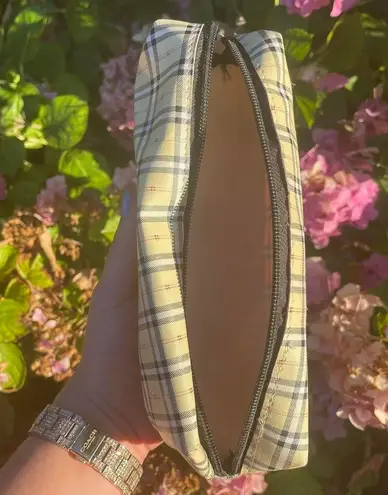 Yellow Plaid Pencil Bag Cosmetics Tote