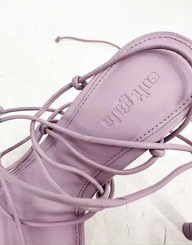 Cult Gaia Soleil Lilac Purple Strappy Leather Heeled Sandals Size 36