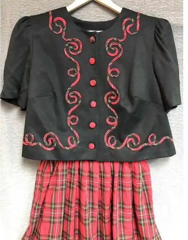NWT Lady Dorby Black Red Pleated Skirt Outfit Womens Size 16W