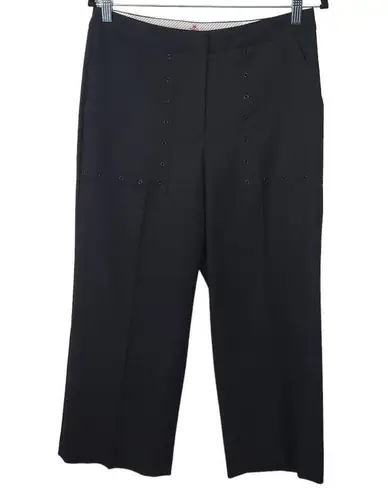 Brooks Brothers Black Wide Leg Pants Size 6 Black Cropped Pants