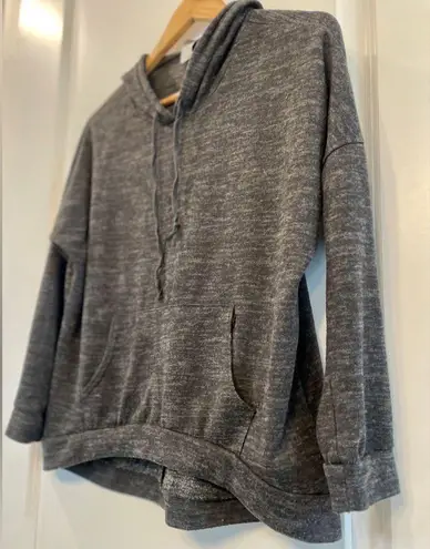 Paper Crane  Hoodie String Drawstring Women's Cropped Gray Pullover With Pockets