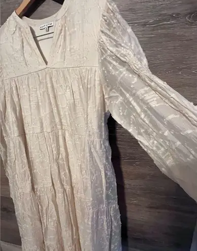 Moon River Long Dress Large Maxi Ivory bohemia long sleeve boho cottage core