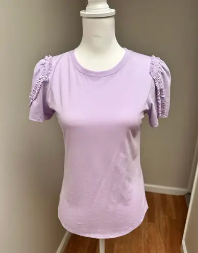 Generation Love Nina Ruffle Tee Shirt Lavender size XS