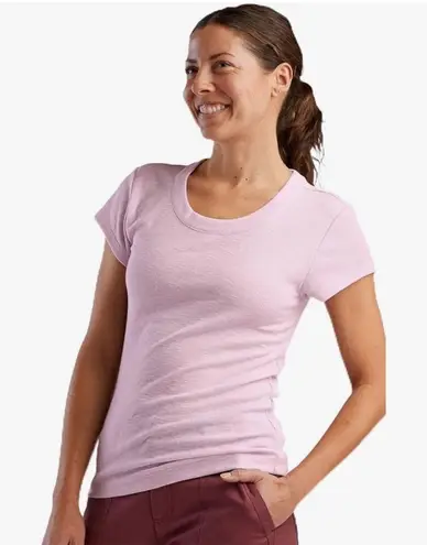 Title Nine Headlands Cloud pink ribbed XL tenniscore athletic top