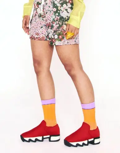 iRi WES I Neoprene Low Top Platform Sneaker Size EU 37 US 7 Red