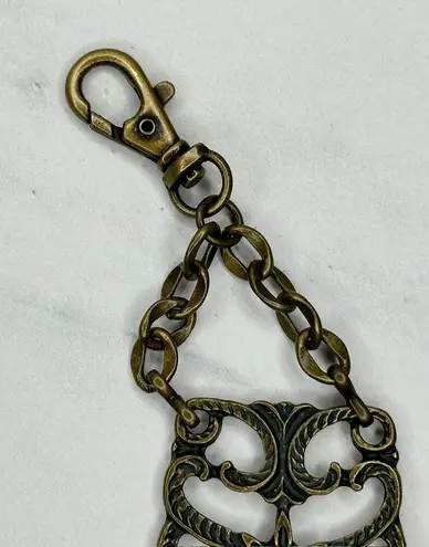 Y2K Chunky Blue Studded Flower Gold Chain Belt β¨