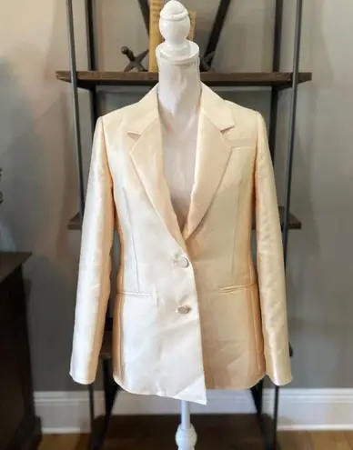 ALLSAINTS  London Shimmer Single Breasted Blazer Gold Womens Size 2